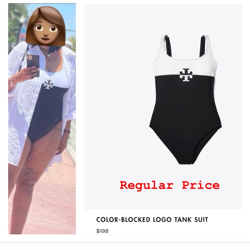 Tory Burch One Piece Color Block SwimSuit